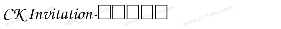 CK Invitation字体转换